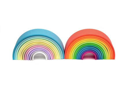 DENA Duża Silikonowa Tęcza Pastel - 12 elementów