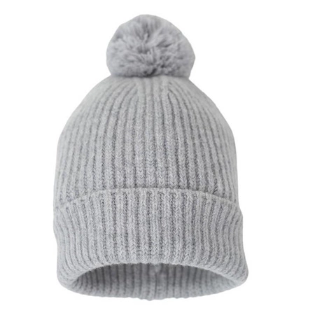 Lodger Czapeczka z wełny merino 100% szara Drizzle 6-12 m