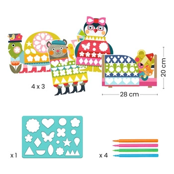 Zestaw artystyczny MALOWANIE Z SZABLONAMI DJ09888