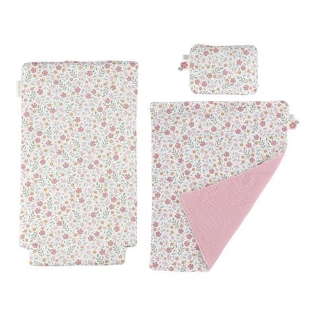 Little Dutch Drewniany wózek dla lalek z pościelą FSC LD7096