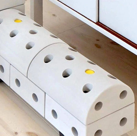 MODU Curiosity kit 4in1 - Kreatywne klocki rozwijające motorykę dużą, żółty