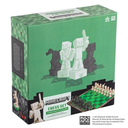 Minecraft Chess Set Overworld Heroes vs. Hostile Mobs Szachy