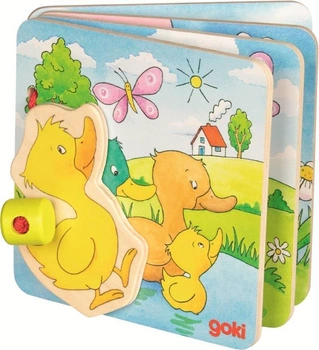 Drewniana książeczka z obrazkami Dzień kaczki Goki