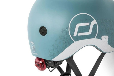 SCOOTANDRIDE Kask z odblaskami XXS-S dla dzieci 1-5 lat Steel Dog
