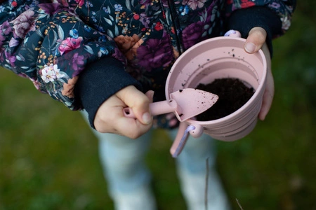 Silikonowe Wiaderko z łopatką Scrunch - Błękitny