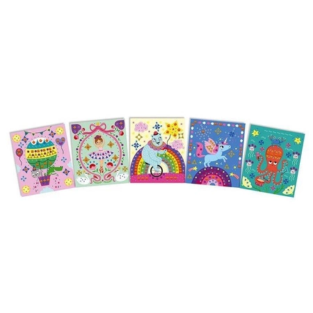 Zestaw kreatywny Kryształki i naklejki Fiesta 4+, Janod