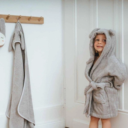 Szlafrok dziecięcy 5-6 lat, Królik, szary, Kikadu