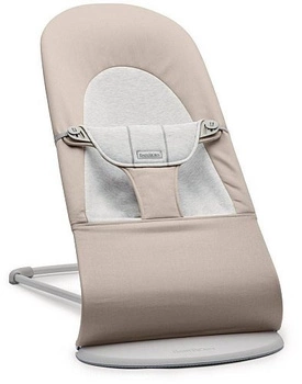 BABYBJORN - leżaczek BALANCE SOFT COTTON/JERSEY - Beż/Szary