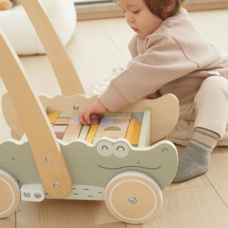 Viga Drewniany Wózek Na Klocki Pchacz