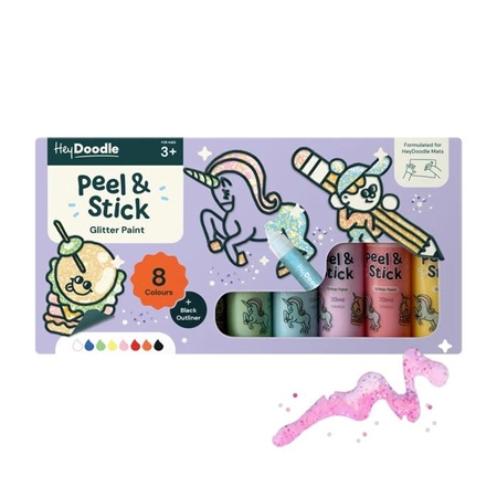 HeyDoodle Farba Brokatowa do Tworzenia Naklejek. Peel & Stick Pai