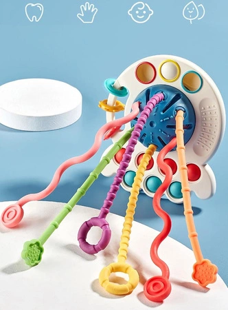 WOOPIE BABY Zabawka Sensoryczna Montessori Gryzak Wielofunkcyjny 0+