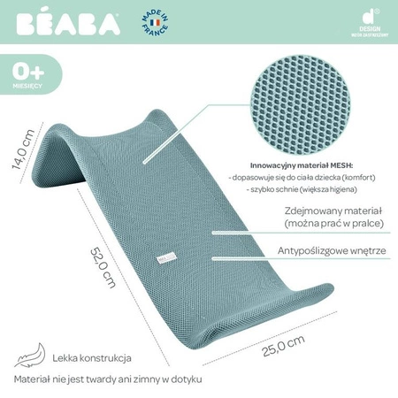 Beaba Leżaczek – wkładka do kąpieli dla niemowląt Baltic blue