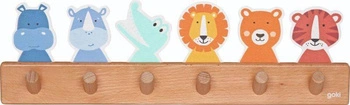 Wieszak dziecięcy Egzotyczne Zwierzęta 60689-Goki, dekoracje drewniane