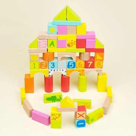 CLASSIC WORLD Drewniane Klocki Edukacyjne 100 el.