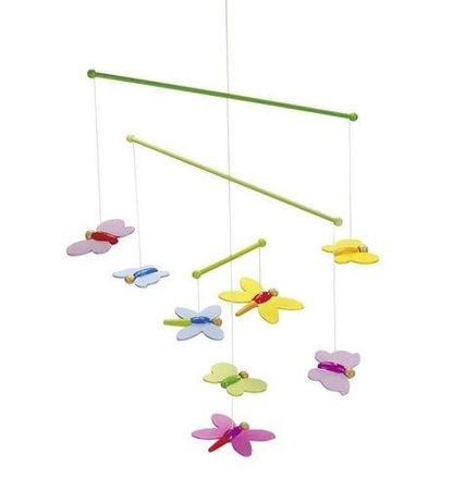 Drewniana karuzela do zawieszenia 3D, motylki