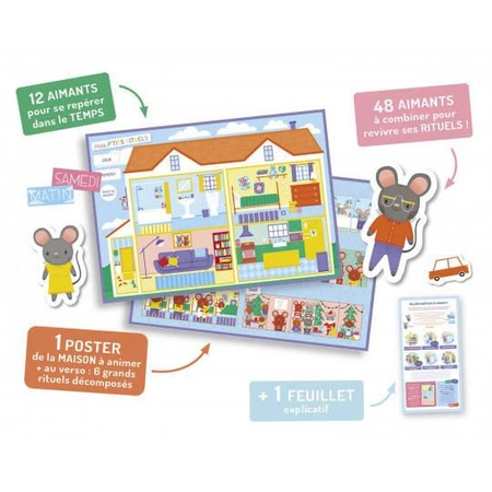 Auzou Magnesy z planszą Moje codzienne rytuały 93302