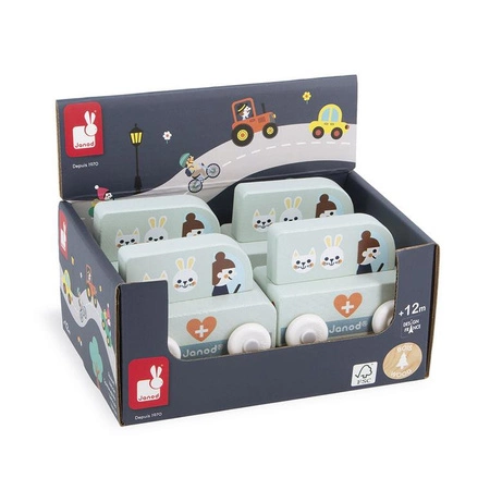 Janod Pojazd Samochód weterynarza Biała Dolina Cross Roads 12m+