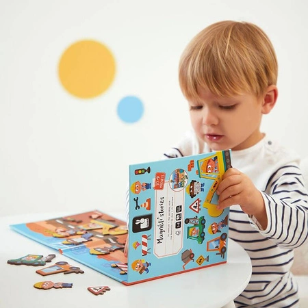 Magnetyczna układanka Plac budowy Magneti'stories 3+, Janod