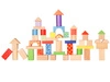 Klocki drewniane kolorowe 100 sztuk Ecotoys