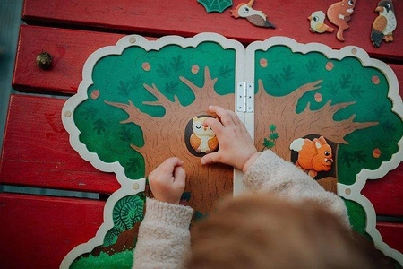 Układanka drewniana magnetyczna z 30 magnesami Drzewo, Janod