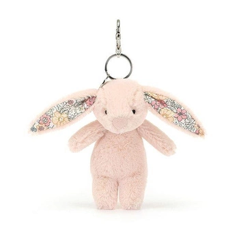 JellyCat - Breloczek Króliczek z Kwiecistymi Uszami Pudrowy Róż 17 cm