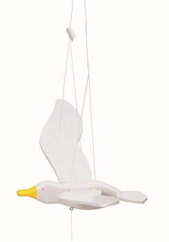 Drewniana dekoracja do zawieszenia 3D, mewa