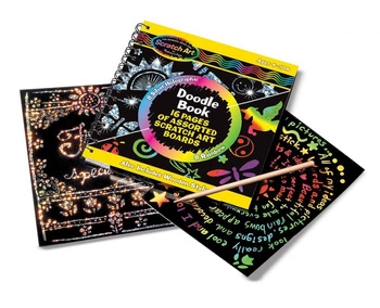 Scratch Art Doodle Pad Book zeszyt do wydrapywania 15947-Melissa & Doug, zestawy artystyczne