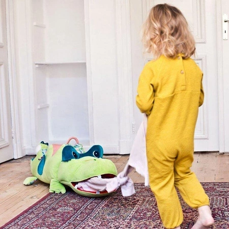 LILLIPUTIENS Wielofunkcyjna wielka przytulanka - schowek Krokodyl Anatol 6 m+