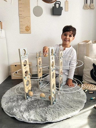 Drewniany modułowy kulodrom w stylu Skandynawskim Marmurowy Bieg 12234-Small Foot, drewniane kulodromy dla dzieci