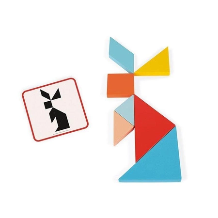Drewniana układanka Tangram Essentiel, Janod