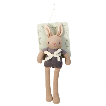Przytulanka z bawełny organicznej GOTS, Taupe Bunny, ThreadBear Design