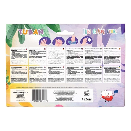 ZESTAW 4 SZT. TUBI GLAM – PERŁOWY LAKIER DO PAZNOKCI Tuban