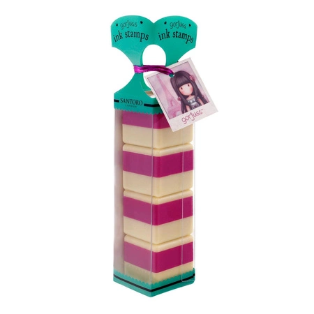 Zestaw stempli z tuszem - Gorjuss - Rosebud