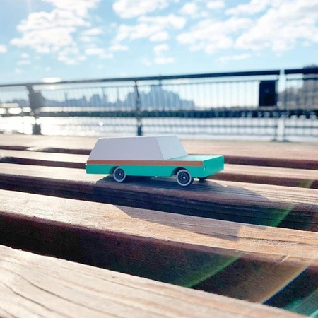 Candylab Samochód Drewniany Teal Wagon