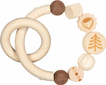 Grzechotka dla dzieci z kółkiem Mała wiewióreczka 765100-Heimess Nature, prezent dla niemowlaka