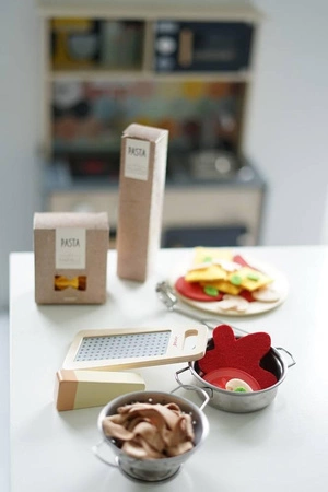 Filcowy zestaw makaronów i akcesoria do przyrządzania włoskiej pasty 3+, Janod