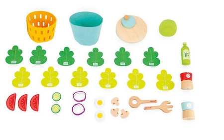 Filcowy zestaw do przyrządzania sałatki 3+, Janod