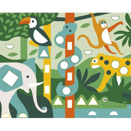 Auzou Naklejki kształty z planszami do wyklejania Zwierzęta 507042