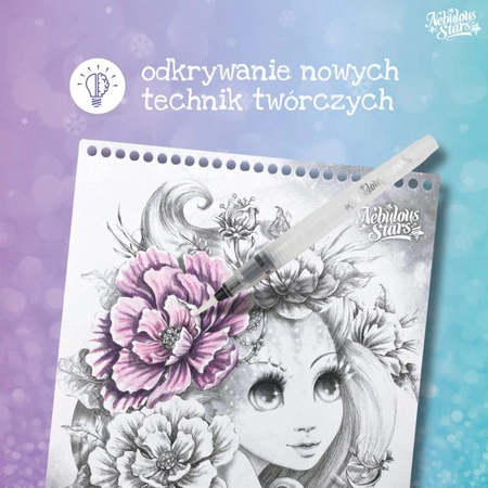 Kolorowanki z czarnymi kartkami i pisakami M Isadora Nebulous Stars