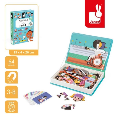 Magnetyczna układanka Sport Magnetibook, Janod