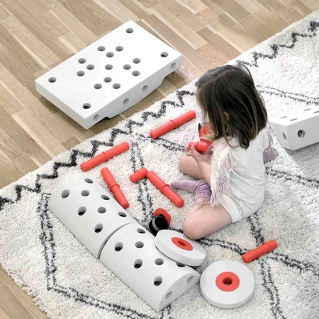 MODU - zestaw 4 piankowych kół, czerwone