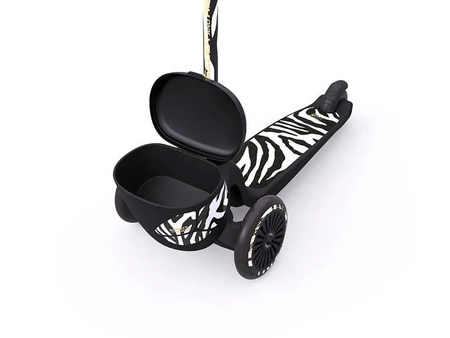 SCOOTANDRIDE Highwaykick 2 Lifestyle Hulajnoga trójkołowa balansowa z zamykanym schowkiem 2+ Zebra