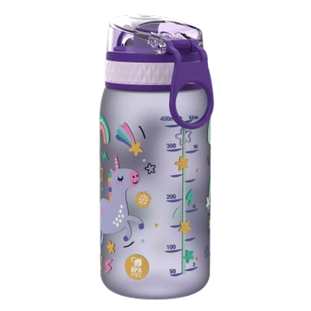 ION8® - Bidon do szkoły dla dzieci, Unicorns, 400ml, efekt oszronienia, RECYCLON®