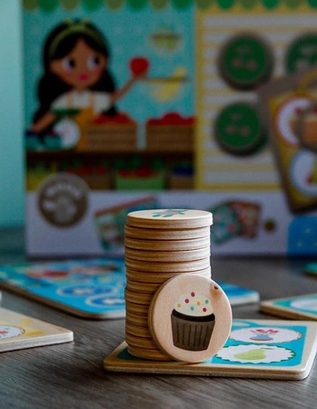 Drewniana gra Apli Kids - Memo Lotto Zakupy