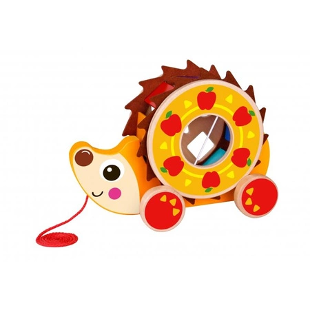 TOOKY TOY Duży Drewniany Sorter Jeż Do Ciągnięcia 2w1