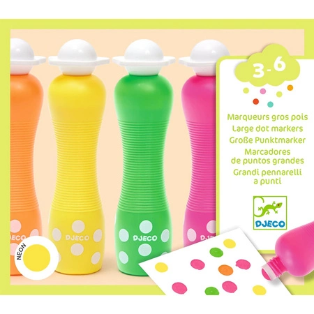 Markery stempelkowe 4 kolory NEONOWE DJ09059