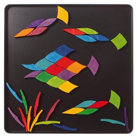 Układanka magnetyczna Tęczowa Spirala, 5+, Grimm's