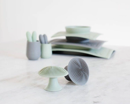 EZPZ Silikonowa myjka czyścik do naczyń bez bakterii pastelowa zieleń