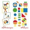 Magnesy drewniane układanka w walizce DJ03130
