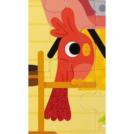 Puzzle sensoryczne 20 elementów Zwierzęta domowe, Janod